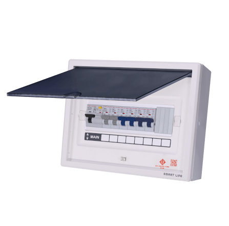 ชุดตู้คอนซูมเมอร์ 6 ช่อง เบรคเกอร์กันดูด 32 แอมป์ เซฟ-ที-คัท สมาร์ท รุ่น F2_1